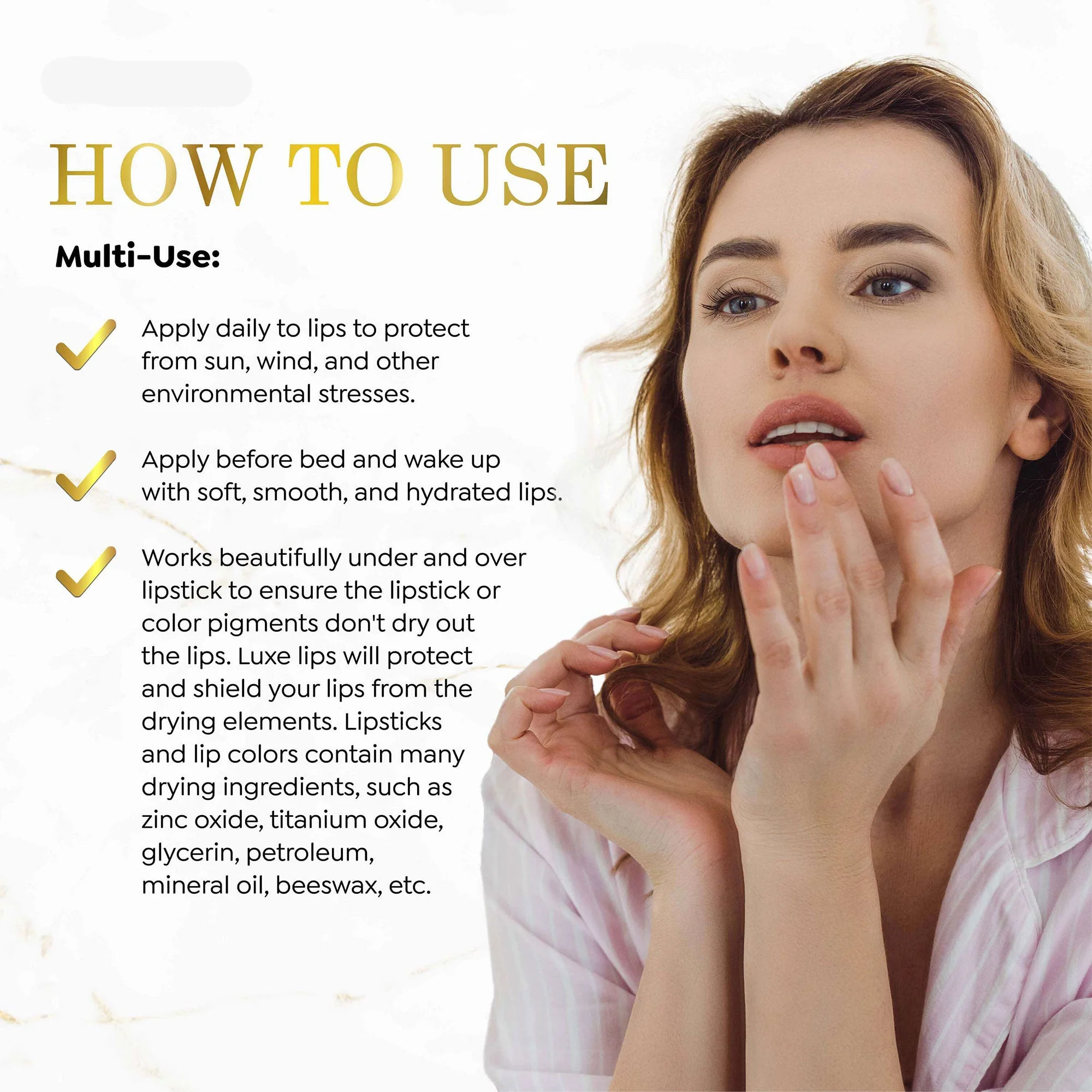 Luxe Lips - Beeswax Free, Nut Free Lip Balm - Coconut Scent - Image 8